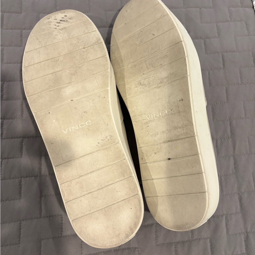 Vince Cream Leather Slip-On Sneakers - Picture 4 of 4